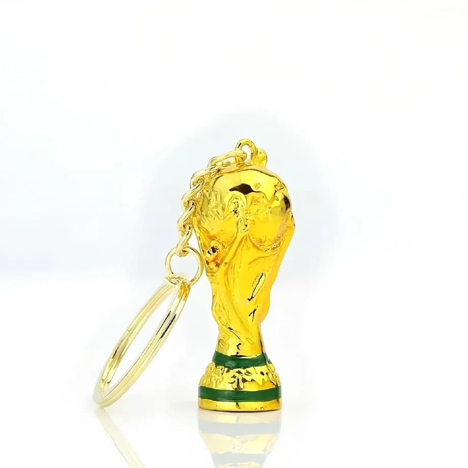 50 pz/lotto Portachiavi Trofeo in Metallo Premi per Vincitori di Eventi Sportivi Portachiavi per Feste di Compleanno Tifosi di Calcio Oro
