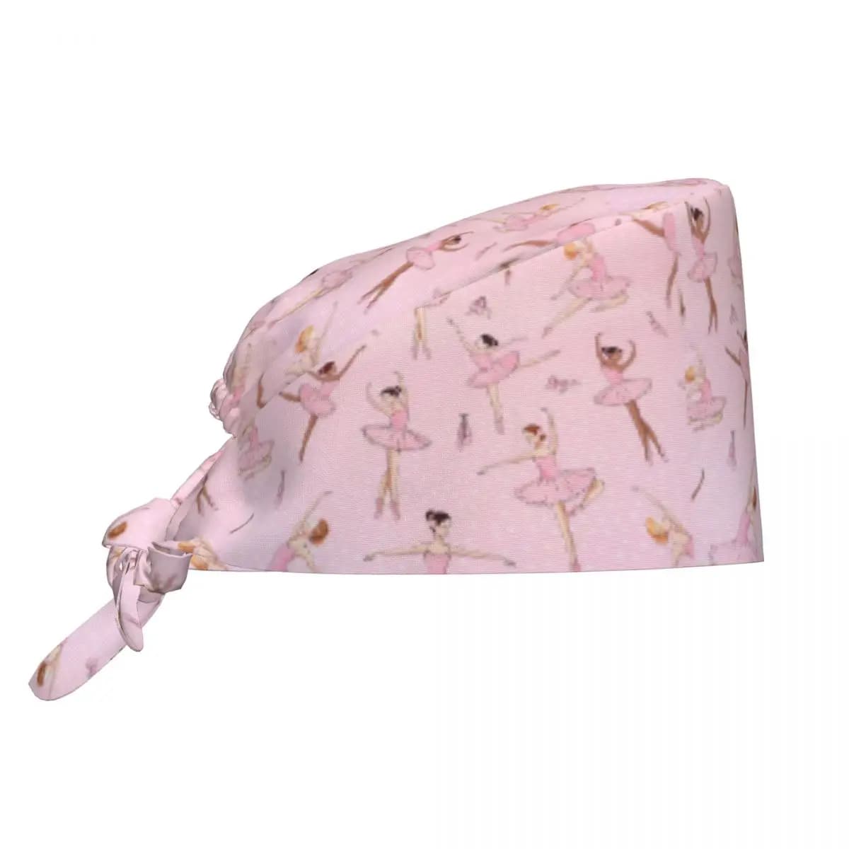 Ballet Dance Makes Me Free Ballerina Dancer Scrub Hat Doctor Working Surgical Cap Men Women Adjustable Nursing Caps for Dentist