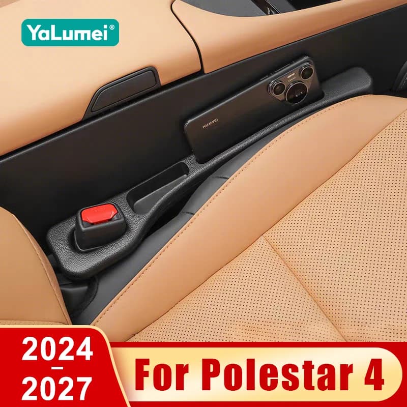 Per Polestar 4 2024 2025 2026 2027 EV 2PCS Seggiolino auto universale Strisce a prova di perdite Gap Cucitura laterale Riempitore Accessori di stoccaggio