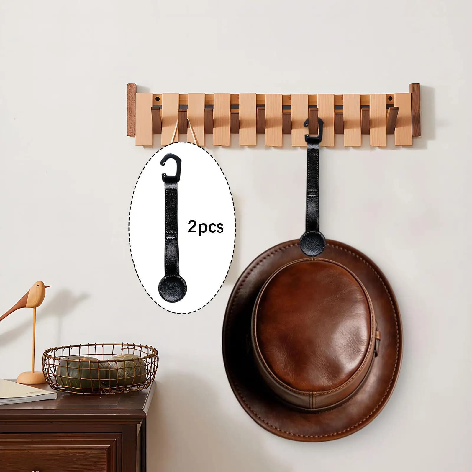 2x Portacappelli da Cowboy, Clip per Cappelli Leggero e Multiuso, Organizzatore per Sedile Posteriore, Appendiabiti per Poggiatesta Auto per Viaggi su Strada
