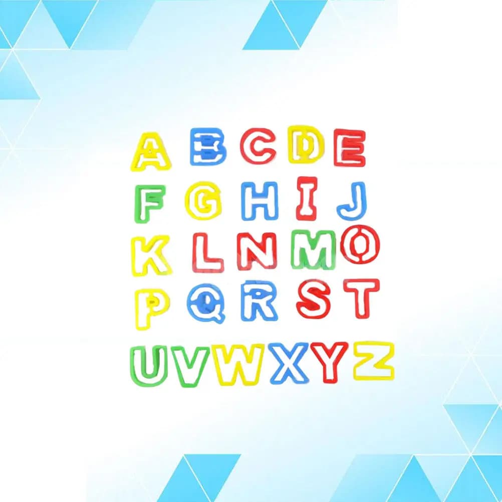 26Pcs Alphabet Plasticine Mould Set Colorful DIY Dough Tools Kit for Kids Creative Play Educational Classroom Use Plasticine