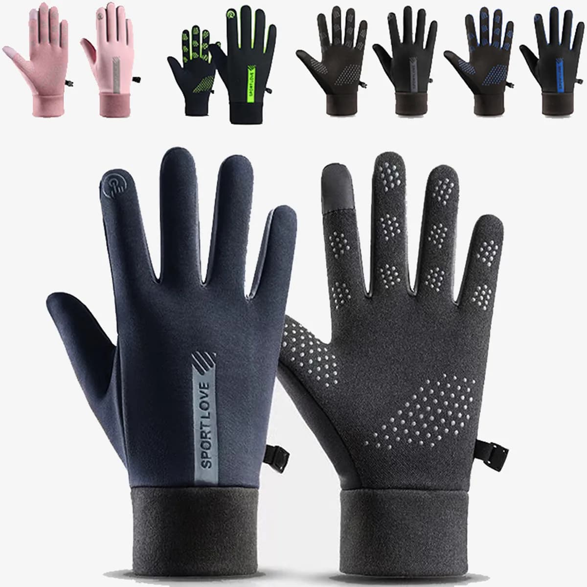 Nuovi Guanti Invernali Unisex, Impermeabili e Resistenti al Freddo, per Moto e Ciclismo, con Touch Screen, Foderati in Velluto, Caldi per Sport all'Aperto, Corsa e Sci