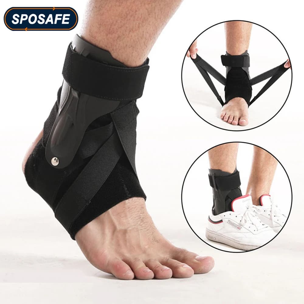 1 pz forte supporto per caviglia stabilizzatore per caviglia attivo con supporto a trebbiatura, supporto per distorsione alla caviglia per uomo e donna
