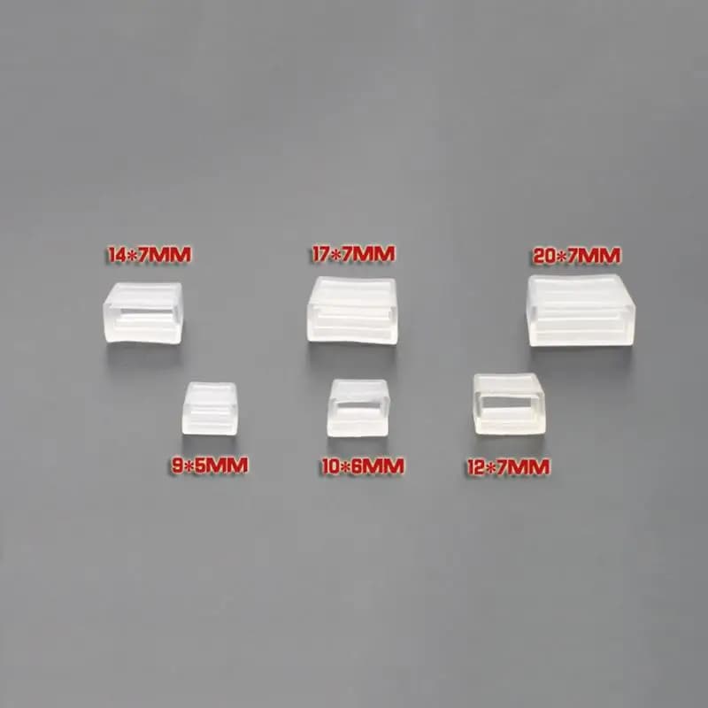 50Pcs 220V LED Strip Light Lamp Silicone End Caps 2835 5050 Neon Light End Cap 9mm-20mm PCB LED Tube Strip Nonporous End Caps
