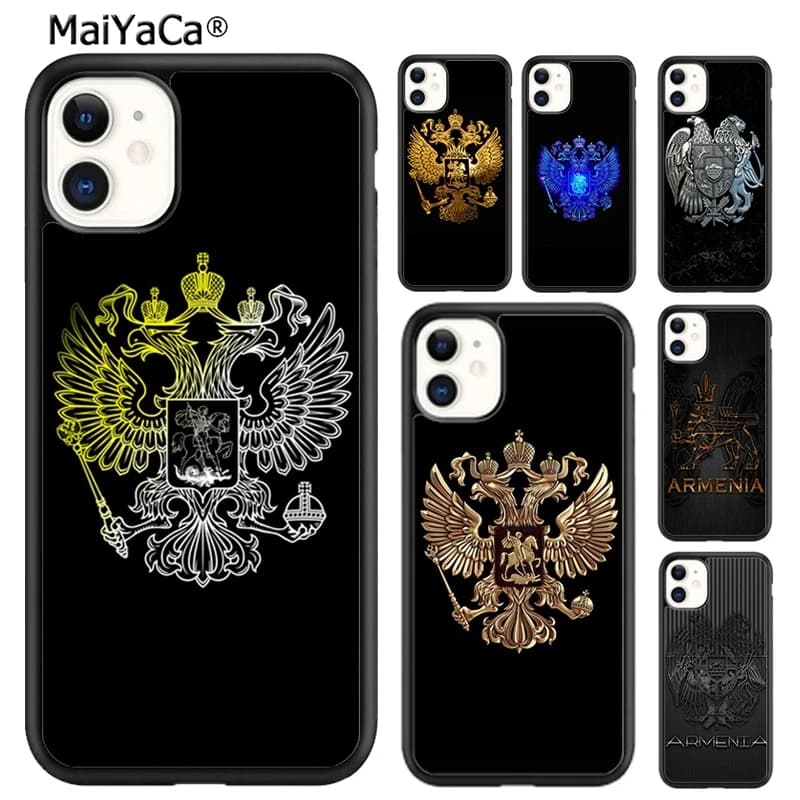 Cover per iPhone con Stemma Russo per iPhone 17 Air 16 Pro Max 15 14 Plus 12 13