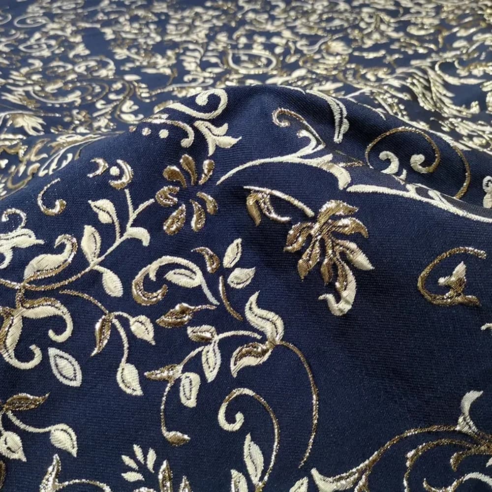 Dark Pattern Jacquard Fabric Trench Coat Suit Brocade Fabric for Custom Dress by the Yard