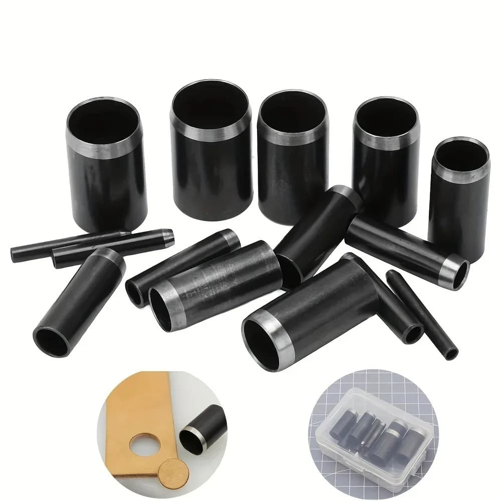 15-dimensional round punching machine (1-15 mm), set of tools for hollow punching machine with case, leather punching machine, leather crafted die