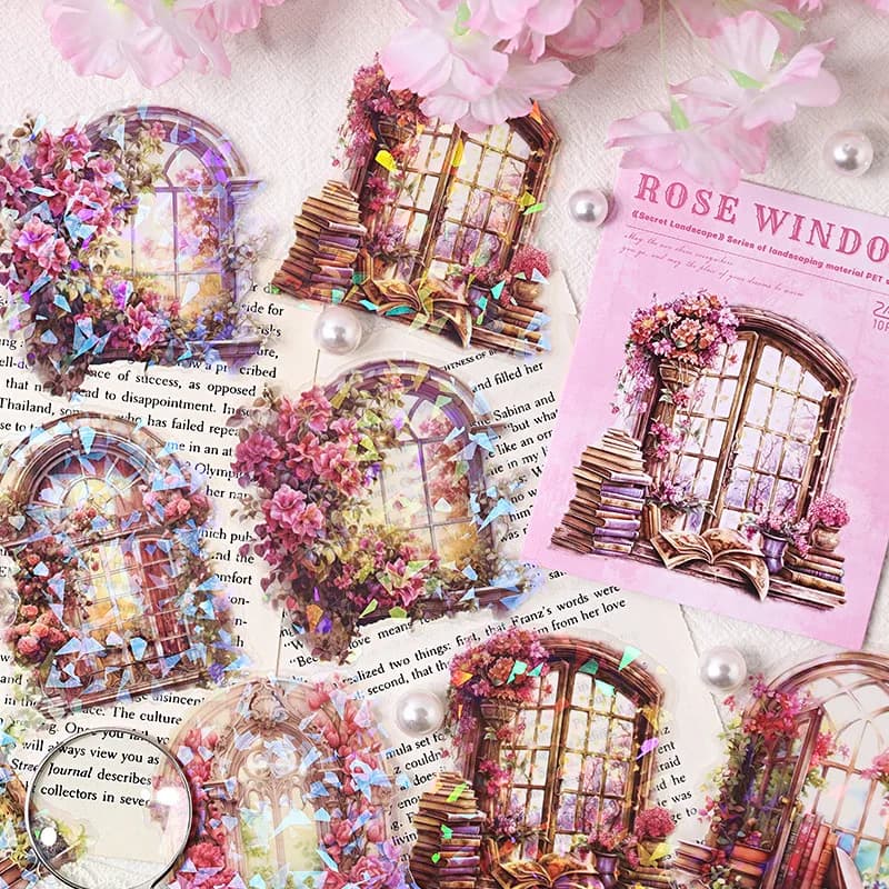 10-Piece Vintage Room Themed Sticker Pack, Retro Floral & Geometric Patterns with Classic Colors, Ideal for Wall Decoration