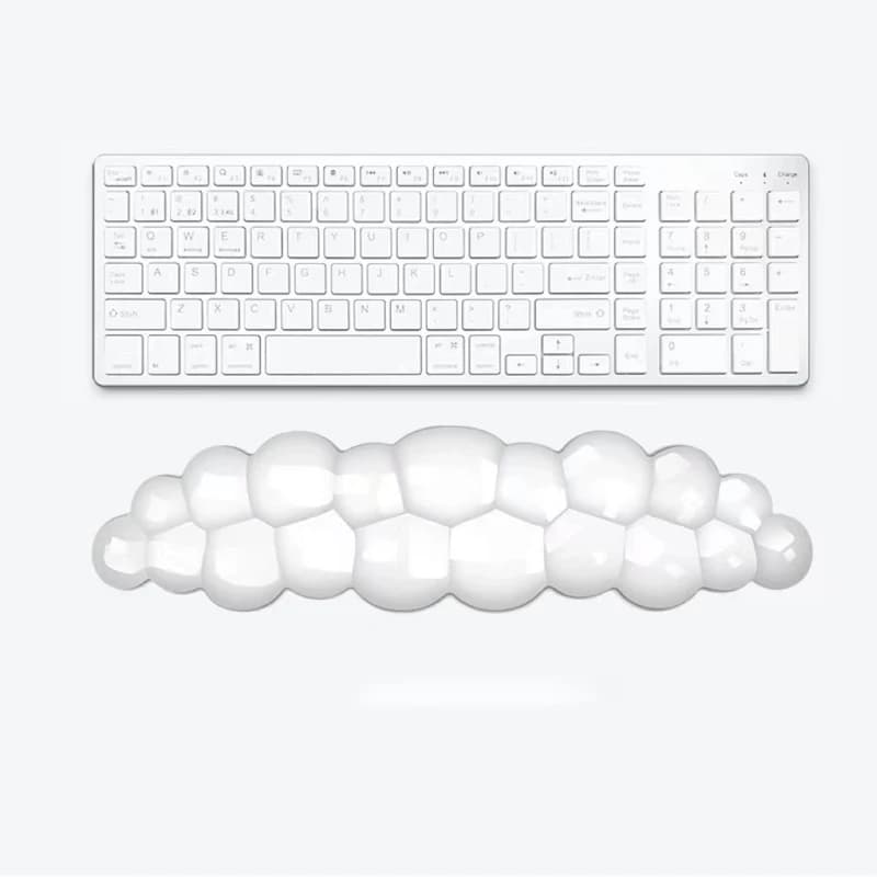 Poggiapolsi Cloud per tastiera e mouse Poggiapolsi trasparente Tappetino da polso per mouse ergonomico trasparente Tappetino da polso antiscivolo in silicone
