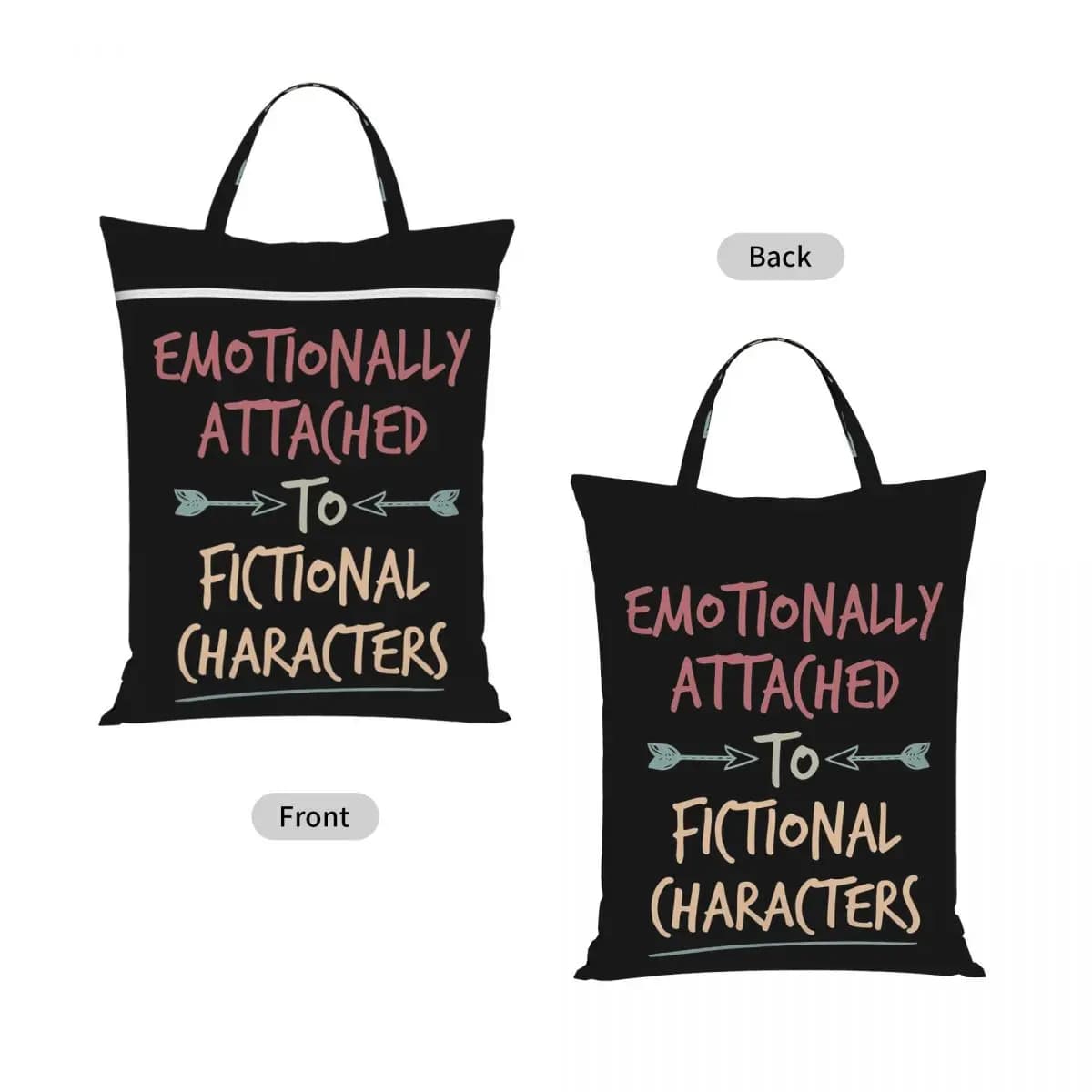 Emotionally Attached To Fictional Characters Travel Laundry Bag Waterproof Reusable Dirty Clothes Pouch Gym Yoga Washing Basket