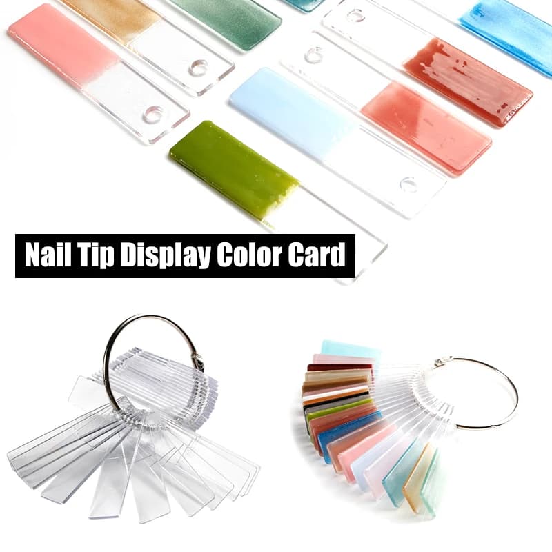 Rettangolo Falso Nail Art Display Swatch Gel UV Punte per unghie Carta colorata Piastra per unghie Modello Piastra Smalto gel Pratica Creazione di manicure