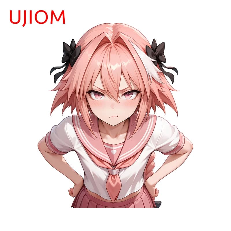 UJIOM Angry Anime Femboy Wall decals Attractive graphics anime Decalcomanie for wardrobe Waterproof wallpapers Decoration