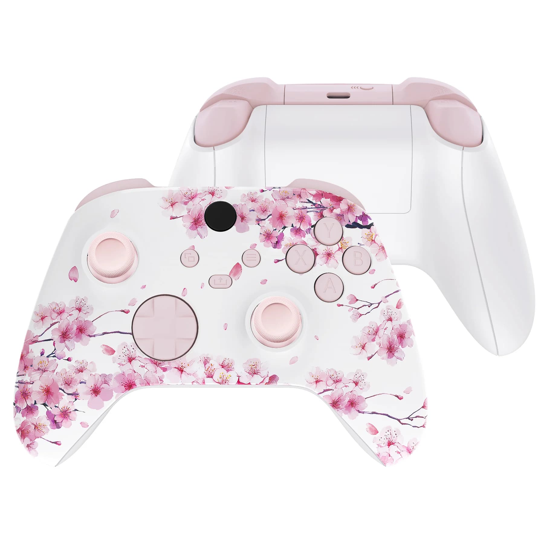 eXtremeRate Set completo di pulsanti a conchiglia per controller wireless Xbox Core (modello 1914) - Cherry Blossom Whisper