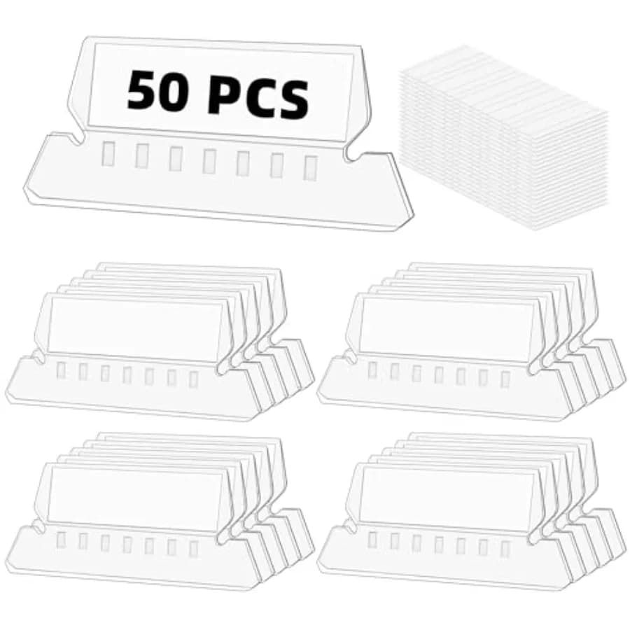 Etichette per Cartelle 50 Set di Etichette e Inserti per Cartelle Sospese