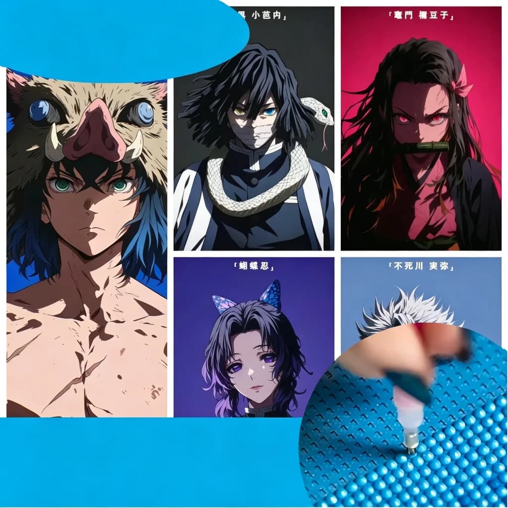 Demon Slayer Inosuke Anime 5D Full Round Drill Diamond Painting Kit Boar Mask Mosaic Embroidery Art Home Wall Decor DIY Craft