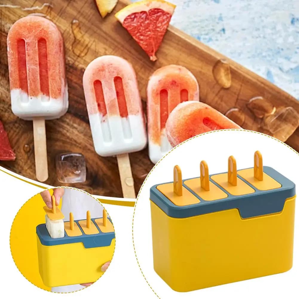 Stampo per Ghiaccioli/Sorbetto, Contenitore per Ghiaccio Congelato Riutilizzabile Senza BPA, per Preparare Dolci Congelati Fatti in Casa, Sorbetto e Yogurt