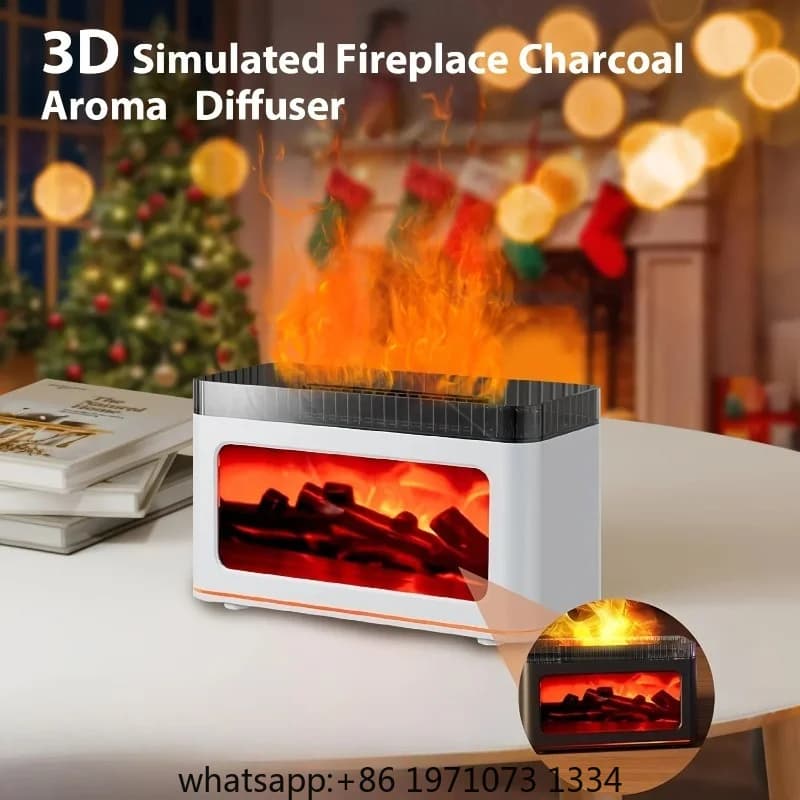 1PC USB Powered Mini Fireplace Aroma Diffuser also An Air humidifier with Colorful Ligh Effects Perfect