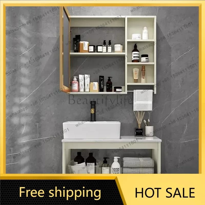 FG Aesthetic Space Saving Bathroom Cabinet Makeup Jewelry Dresser Storage Cabinet Ergonomic Mobiletto Da Bagno Unique Furniture