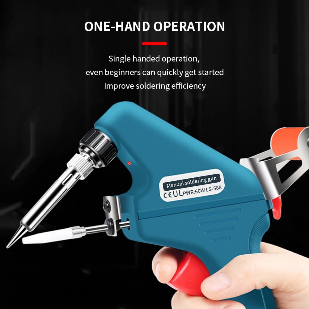 Nuovo Saldatore Elettrico con Spina US/EU 110V 60W, Riscaldamento Interno Portatile, Pistola per Saldatura con Erogazione Automatica del Stagno, Set di Strumenti per Riparazioni