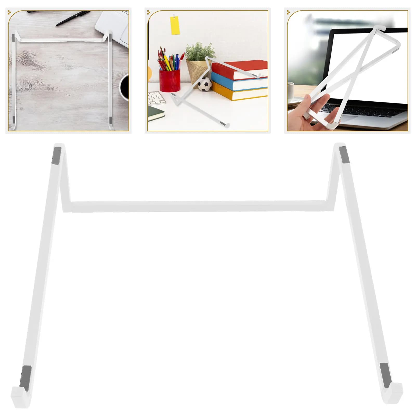 Metal Laptop Stand Desk Elevated Monitor Riser Laptop Holder Pc Shelf Stable Desktop Computer Stand Computer Stands