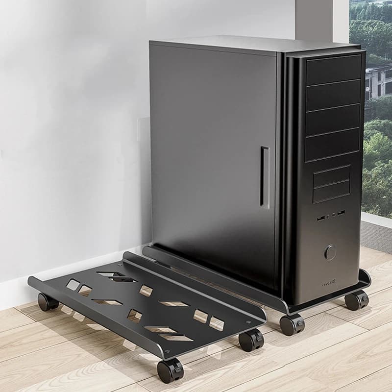 Supporto per CPU mobile, supporto per CPU con supporto per torre per PC in acciaio con ruote girevoli, supporto per torre per computer adatto alla maggior parte dei PC per l'home office
