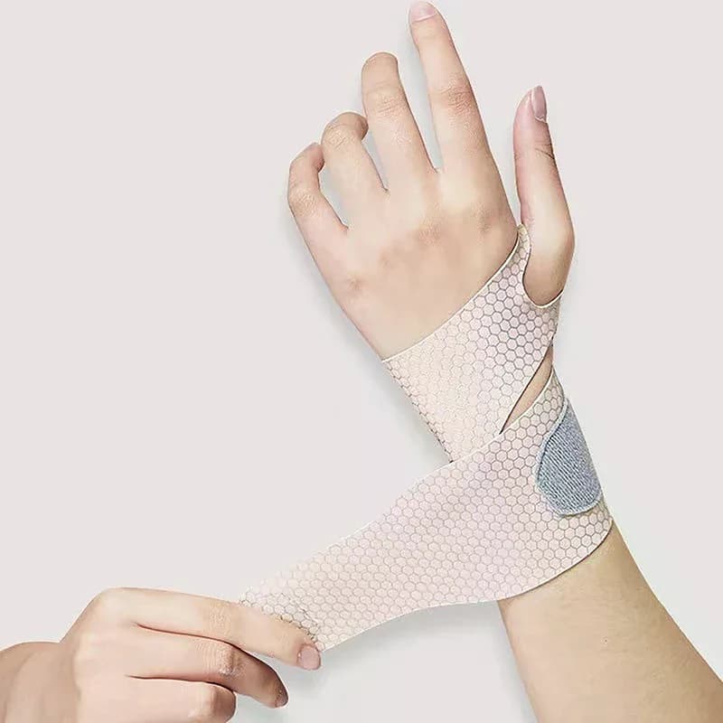 Fascia da Polso Sportiva in Spandex Fisso con Nastro di Fissaggio, Ultra Sottile, per Distorsioni e Tendinite, Supporto per Articolazioni, Fascia per Fitness e Sport