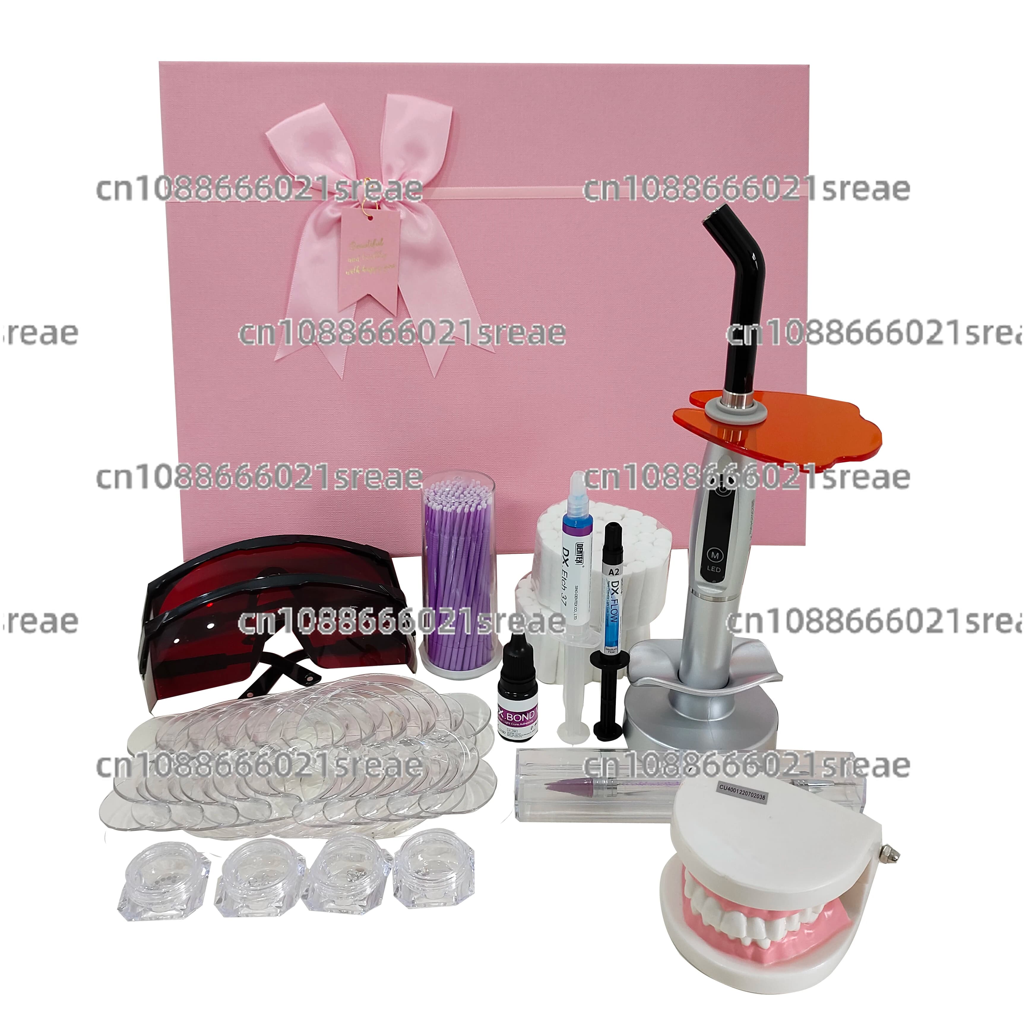 Professionale A Kit Cristalli Light Cure Flowables Professionisti Oro 18k Denti Sbiancanti Fai Da Te Denti Gemma Kit Adesivi