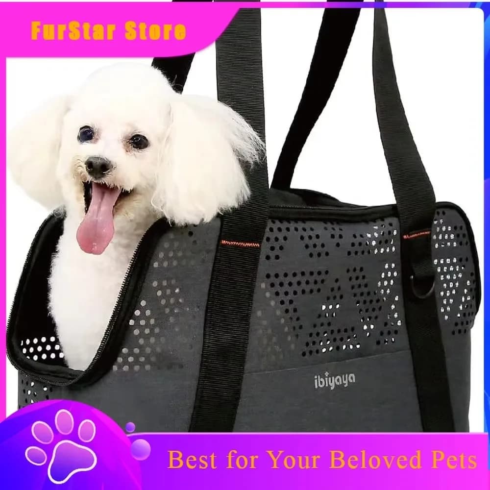 FurStar- Small Dog Carrier Bag - Breezy Wanderer Pet Carrier For Small Dogs, Cats, And Rabbits - Travel Friendly And Water Repel