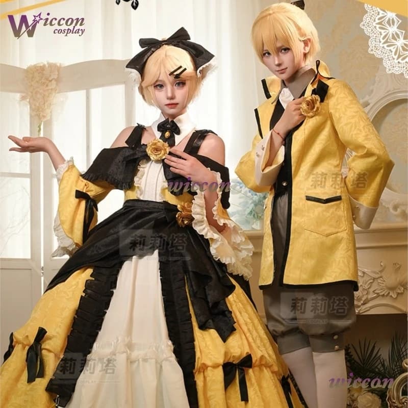 lzjz/ Lily Anna Evillious Chronicles Costume Cosplay Abito Gotico Lolita Vestito da Principessa per Fan Accessorio per Feste Kawaii Jirai Kei