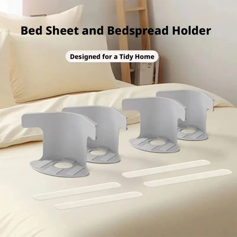 4Pcs Invisible Corner Bed Sheet Fastening Clips Elastic Band for Bed Cover Anti Slippery Mattress Fixing Device for Home