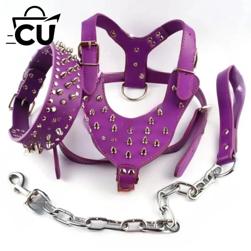 Pet willow nail chest strap three-piece set, pet leash vest type large and small dog chain