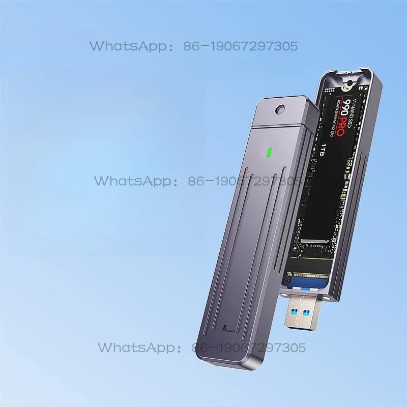 Scatola per disco rigido mobile M.2 Lettore a stato solido NVME doppio protocollo plug-in Ssd USB 3.1 esterno
