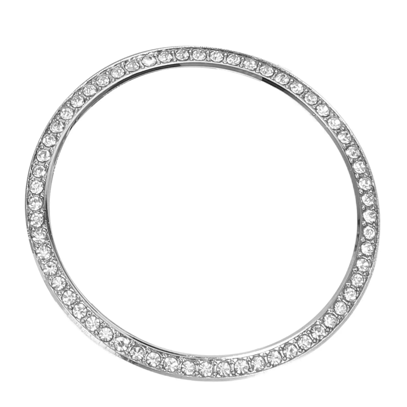 Diamond Alloy Bezel Ring Scratch Collision Compatible 46Mm Silver Stylish Smart Watch Frame