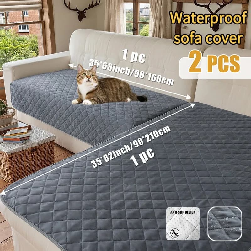 1Set Copridivano idrorepellente Animali Domestici Bambini Antiscivolo Coprisedile per divano Anti-sporco Gatti Cani L Divano Materasso Rilievi Soggiorno