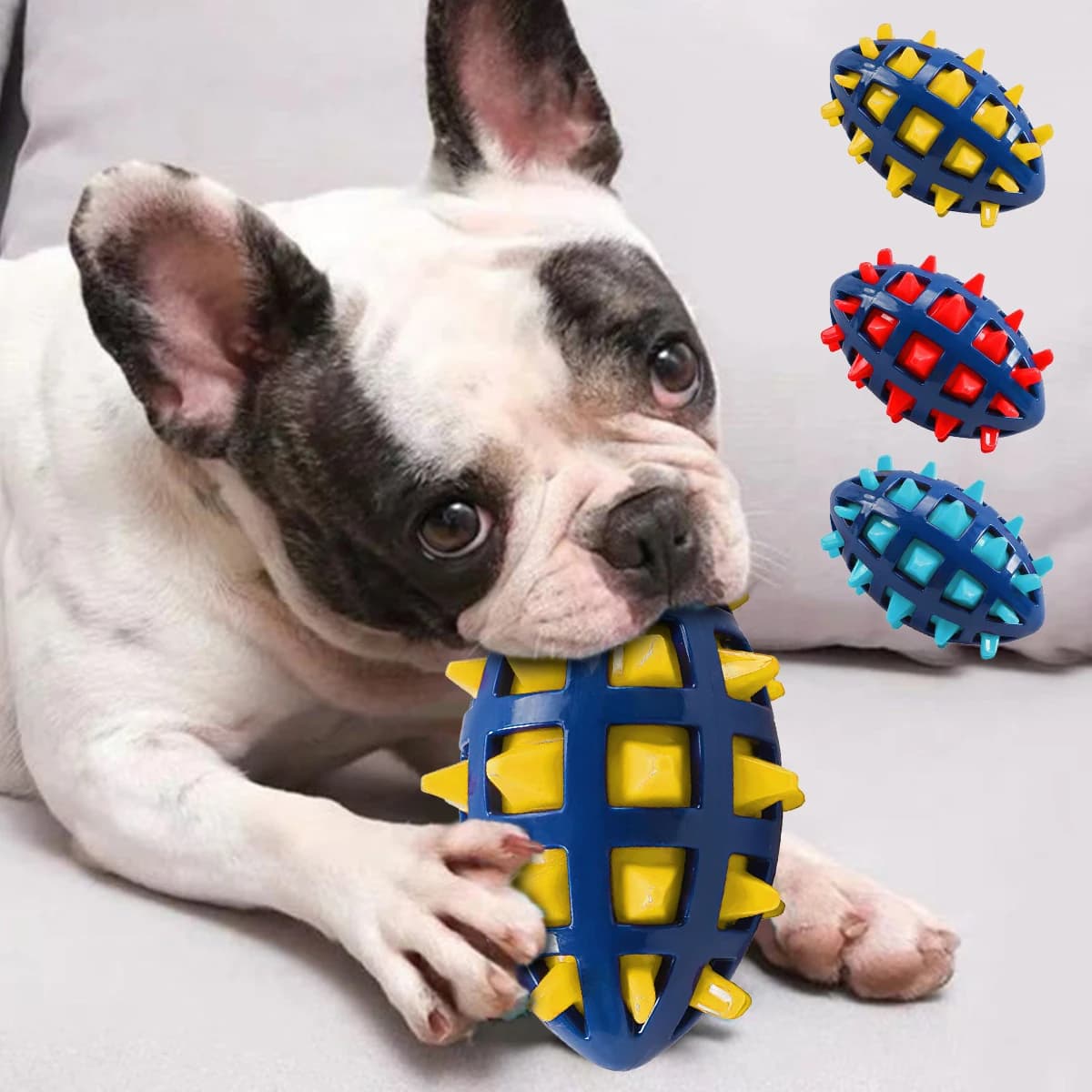 1/2Pcs chewing toys for dogs striduli puppy interactive chewing ball comfortable rubber ball for dogs chewing toys for pets for teeth cleaning