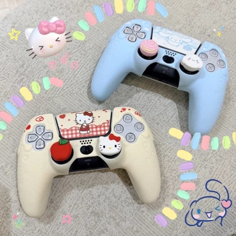 Disponibile: Custodia Protettiva Antiurto per Gamepad PS5 e Nintendo Switch Pro con Personaggi Hello Kitty, Cinnamoroll, Kuromi, Pochacco - Regalo di San Valentino