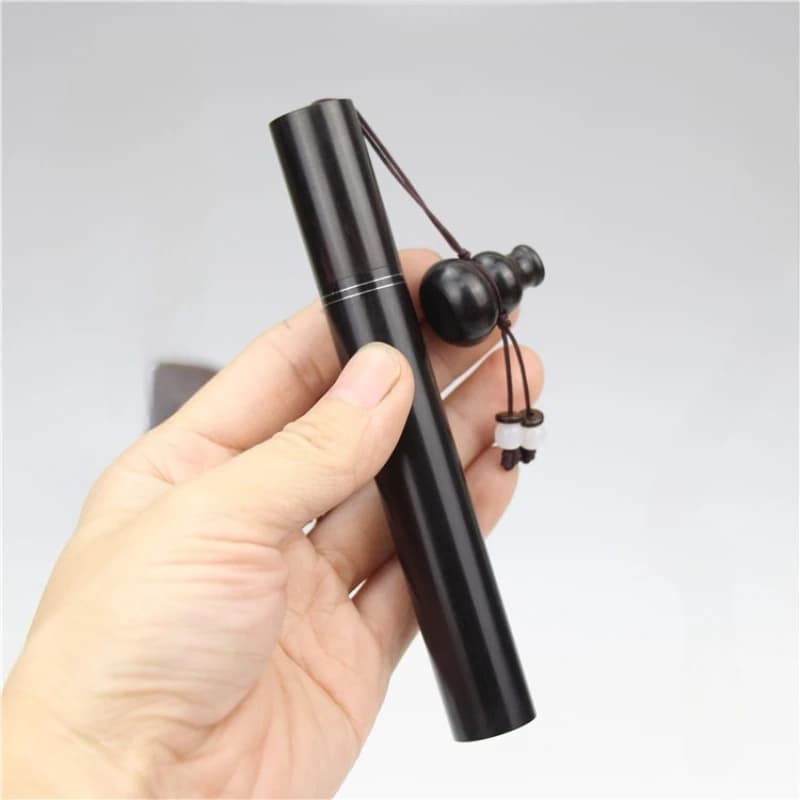 Bastoncino di incenso tradizionale in ebano con intarsio in filo d'argento Regalo semplice ed elegante con botte di aroma in legno con intarsio in filo d'argento Zen