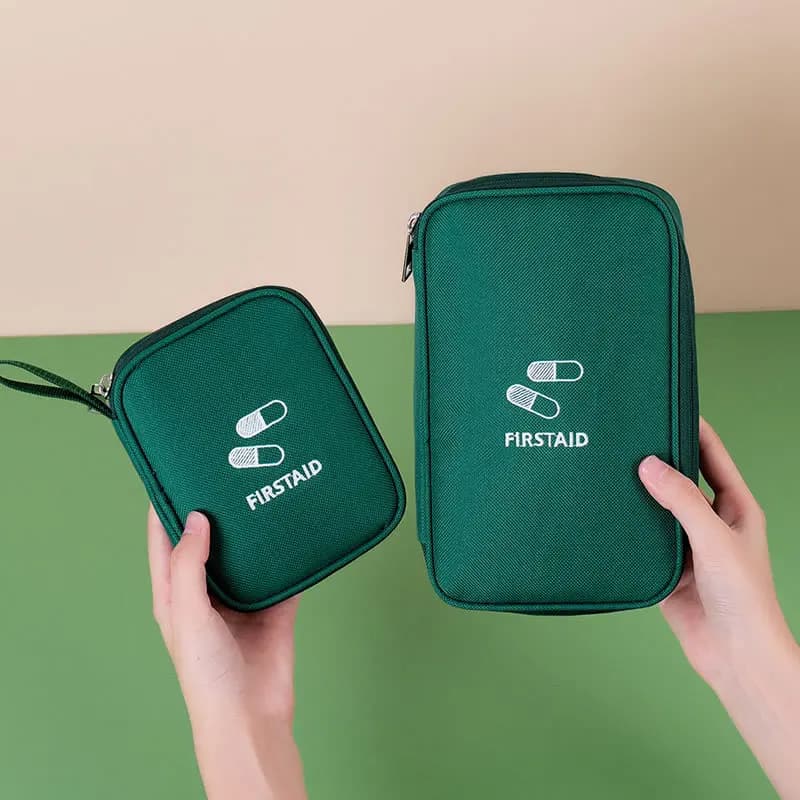 Portable First Aid Kit Medical Storage Bag Small Medicine Organizer Emergency Survival Pouch for Home Travel Outdoor Camping