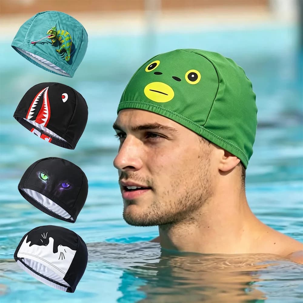 Adult Unisex Swim Cap Good Resilience Comfort Fit For Indoor Training Beach Snorkeling Holiday Leisure Time