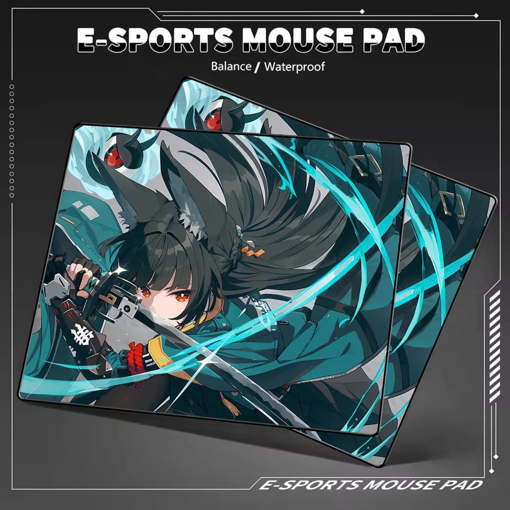 Tappetino per mouse da gioco Hoshimi Miyabi Zenless Zone Zero Balance Tappetino per mouse antiscivolo Gamer Tappetino per mouse professionale per e-sport Tappetino per tastiera
