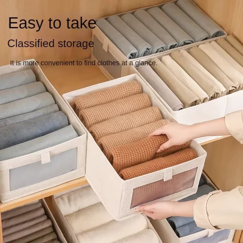 Visible Wardrobe Storage Organizers Cabinet Drawer Clothes Storage Box for T-Shirts Jeans Underwear Pants Organizer Box
