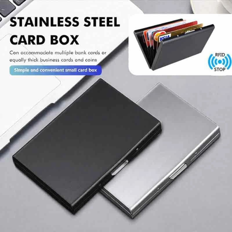 Car RFID Blocking Card Holder Metal Wallet Case Storage Accessories