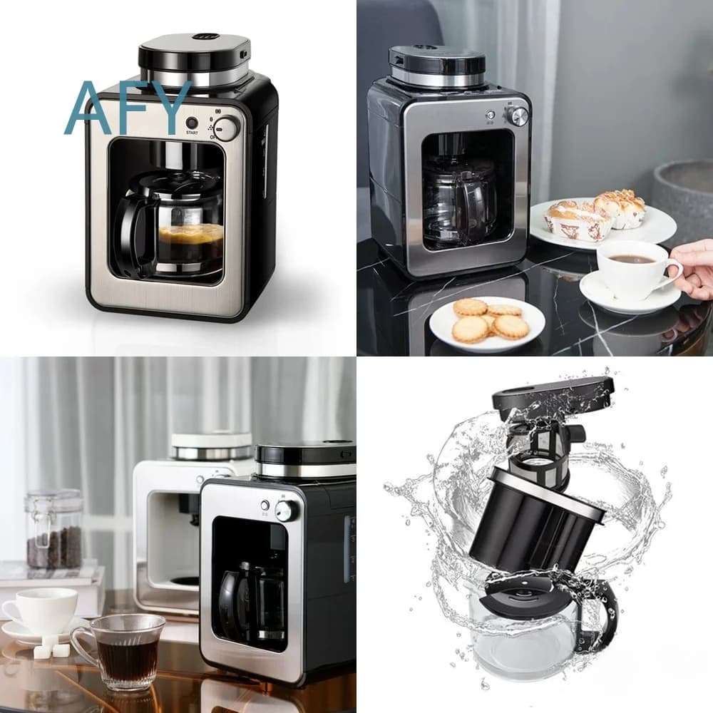 All Automatic Drip Coffee Maker for 220V Mini Grinder Coffee Machine for Home Office Kitchen Use Fast Brewing Espresso Style