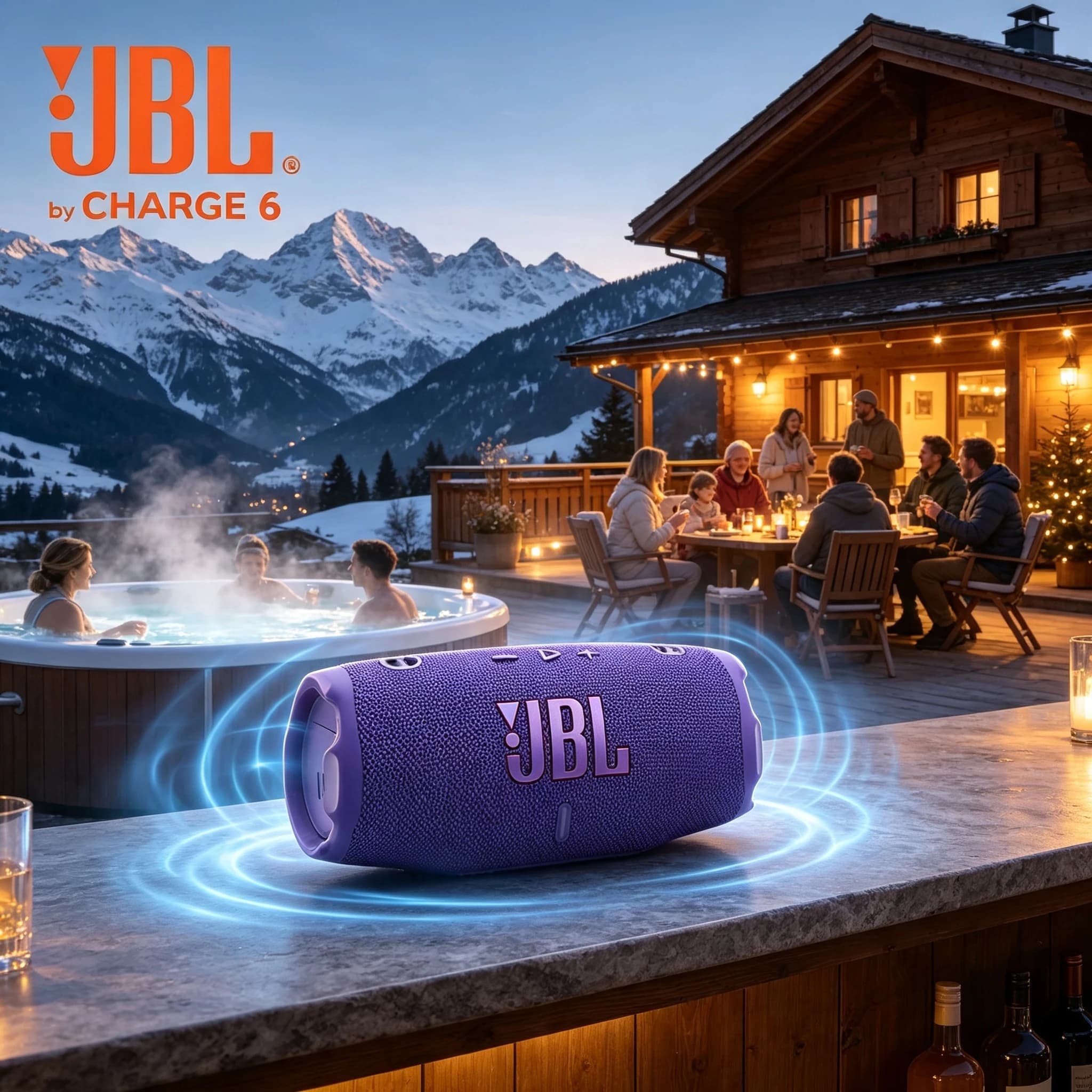 JBL CHARGE6 IP68 Dustproof Waterproof Bluetooth Speaker Portable Stereo Loudspeaker Support Phone Charging Outdoor Audio