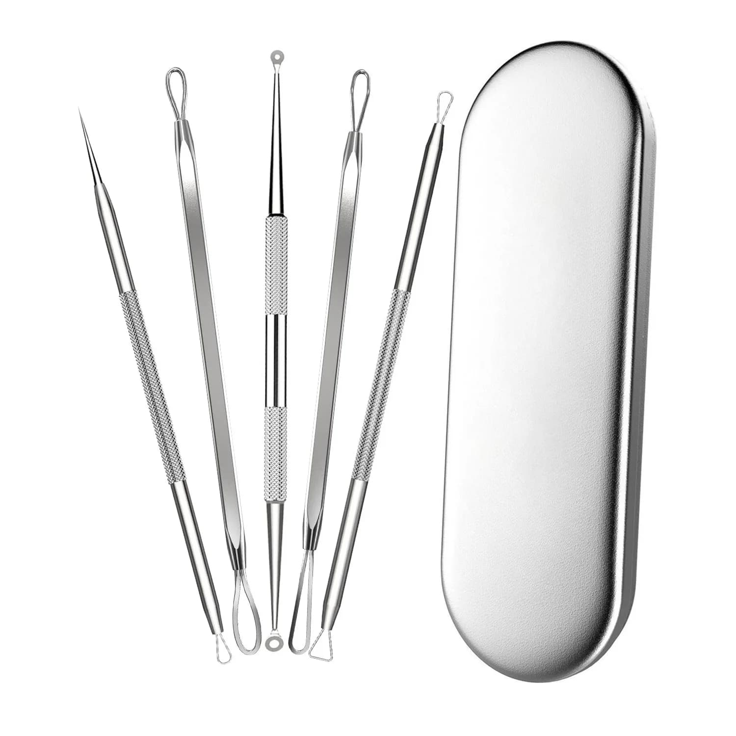 5 pcs Stainless Steel Acne Needles Blackhead Removal Kit Clean Pores Deep Facial Care Remove Acne Blackhead Skin Care Tools