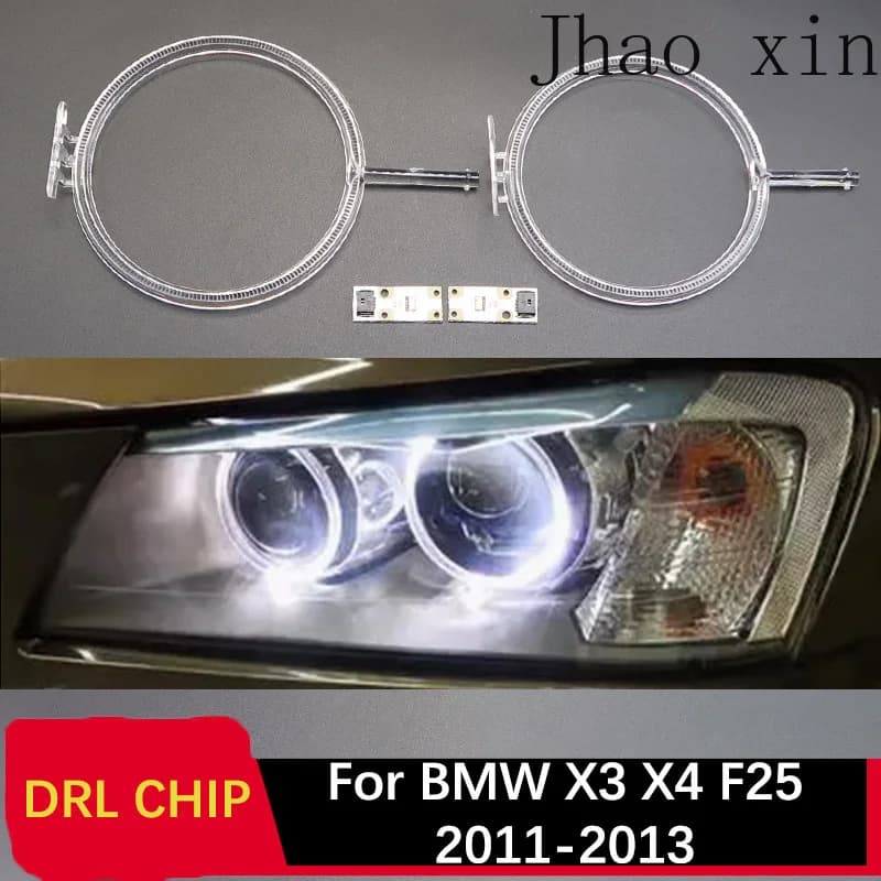 Faro Anteriore per BMW X3 X4 F25 2011-2013, Luce Diurna DRL con Chip, Tubo Lampada, Scheda Circuito Angel Eye, Ballast, Luce Bianca DRL