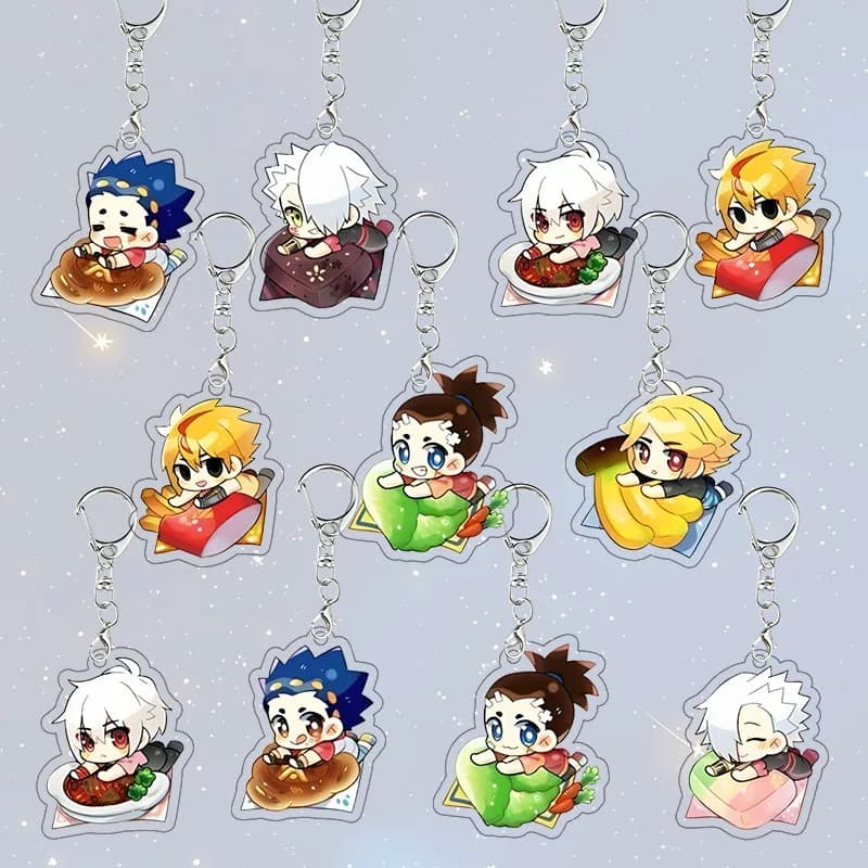 Beyblade Acrylic Keychain kawaii Chibi Robin Kazami Khrome Ryugu Multi Tenka Shiroboshi Nine Cross Anime Bag Pendant Key Ring