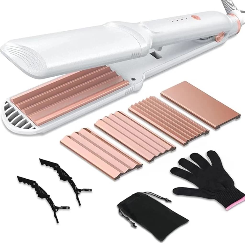 Vendita popolare 4 in 1 piastra per capelli intercambiabile PTC strumento portatile per lo styling dei capelli salone professionale uso domestico CB Rohs