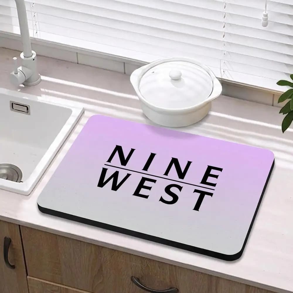 Tappetino da Pavimento N-Nine WestS in Diatomite Ecologica, Antibatterico e Antiodore per Cucina e Bagno