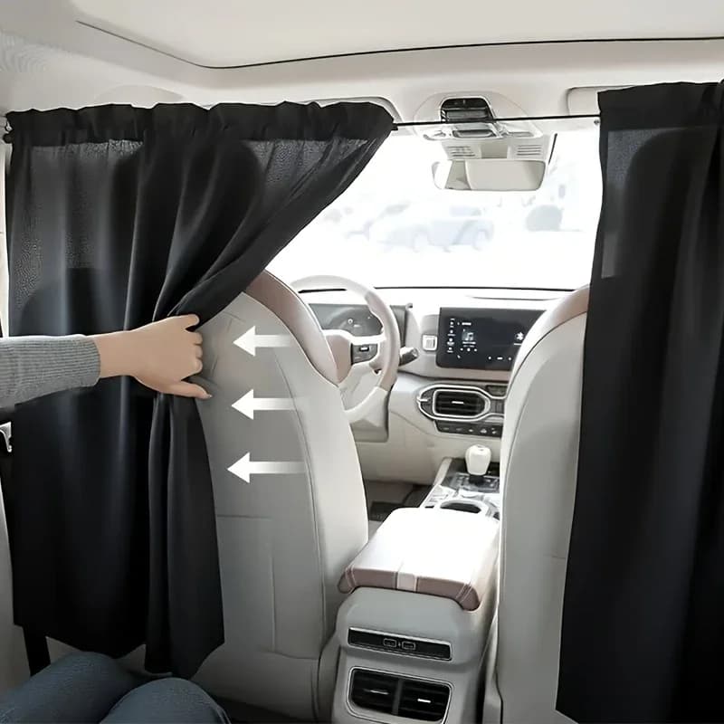 Set di 2 Tende Parasole per Privacy, Tende Divisorie per Taxi, Tende Protettive per Veicoli Commerciali, Accessori Auto